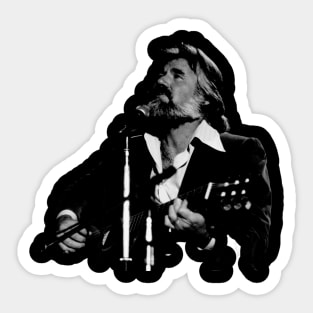 The Gambler's Spirit Embrace the Timeless Music of Kenny Rogers with a Stylish T-Shirt Sticker